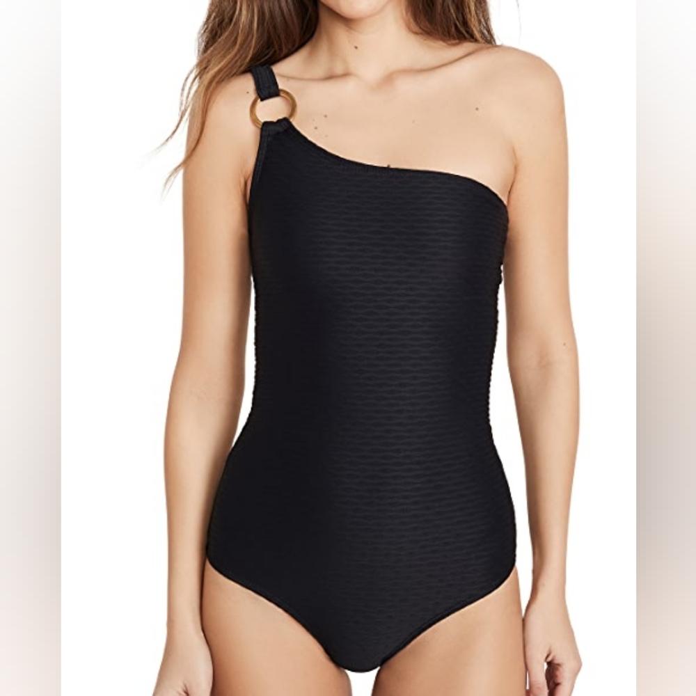 🆕️ Shoshanna Ring One Shoulder One Piece Swimsuit